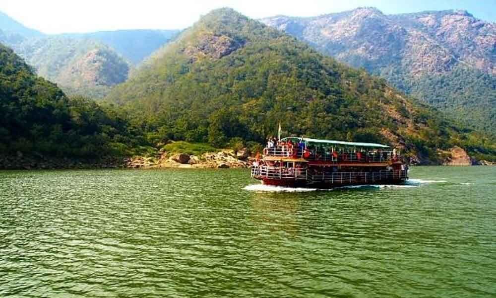 Papikondalu boat ride offering stunning views of hills and the Godavari River